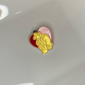 Pocahontas and John Smith Heart Enamel Pin